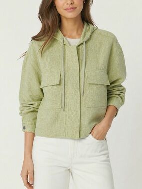 Avec Les Filles Zip Hoodie Cropped Jacket